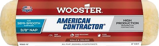Wooster R562 9" American Contractor 3/8" Nap Roller Cover