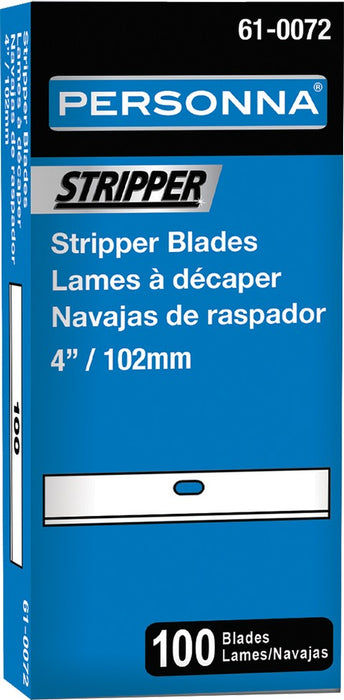 Personna 61-0072 4" x .017" Floor Stripper Blades 100 Pk Box