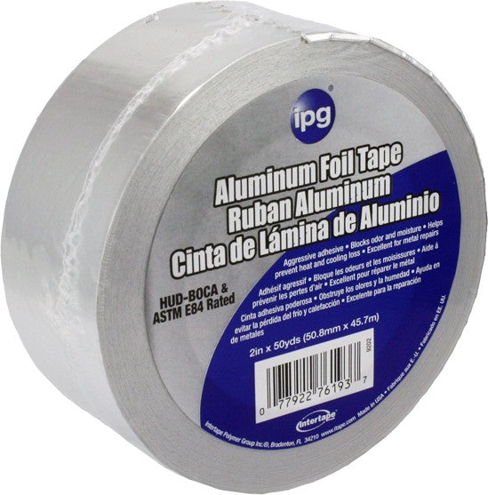 IPG 99605 ALF150L 9202-B 1.88" x 50yd (48mm x 45.7m) Aluminum Foil Tape