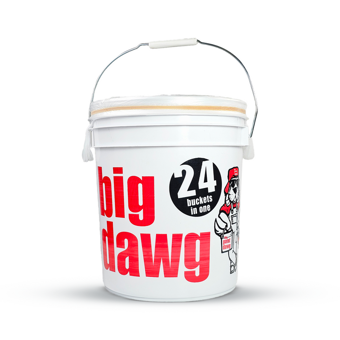 Dripless PD50 5gal Big Dawg Bucket w/24 Pre-Packed Liners