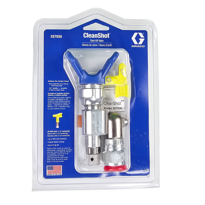 Graco 287030 Cleanshot Airless Spray Gun Tip Extension Shut Off Valve