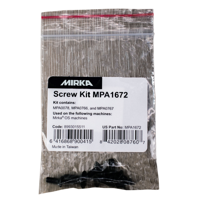 Mirka MPA1672 OS Screw Kit for Backing Pads, 1/Pkg