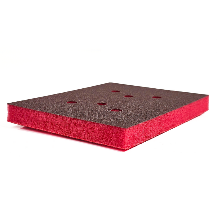 SurfPrep 4″ X 5.25″ Oversized Foam Pads 6 holes for Vacuum (Premium Red A/O) 12 pack