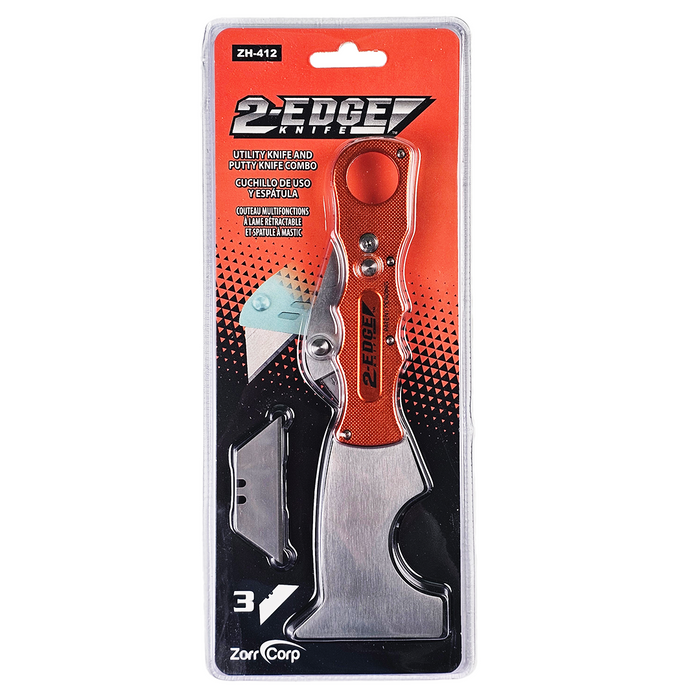 Zorr ZH-412 2-EDGE Putty Knife and Utility Knife Combo