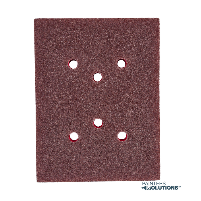 SurfPrep 4″ X 5.25″ Oversized Foam Pads 6 holes for Vacuum (Premium Red A/O) 12 pack