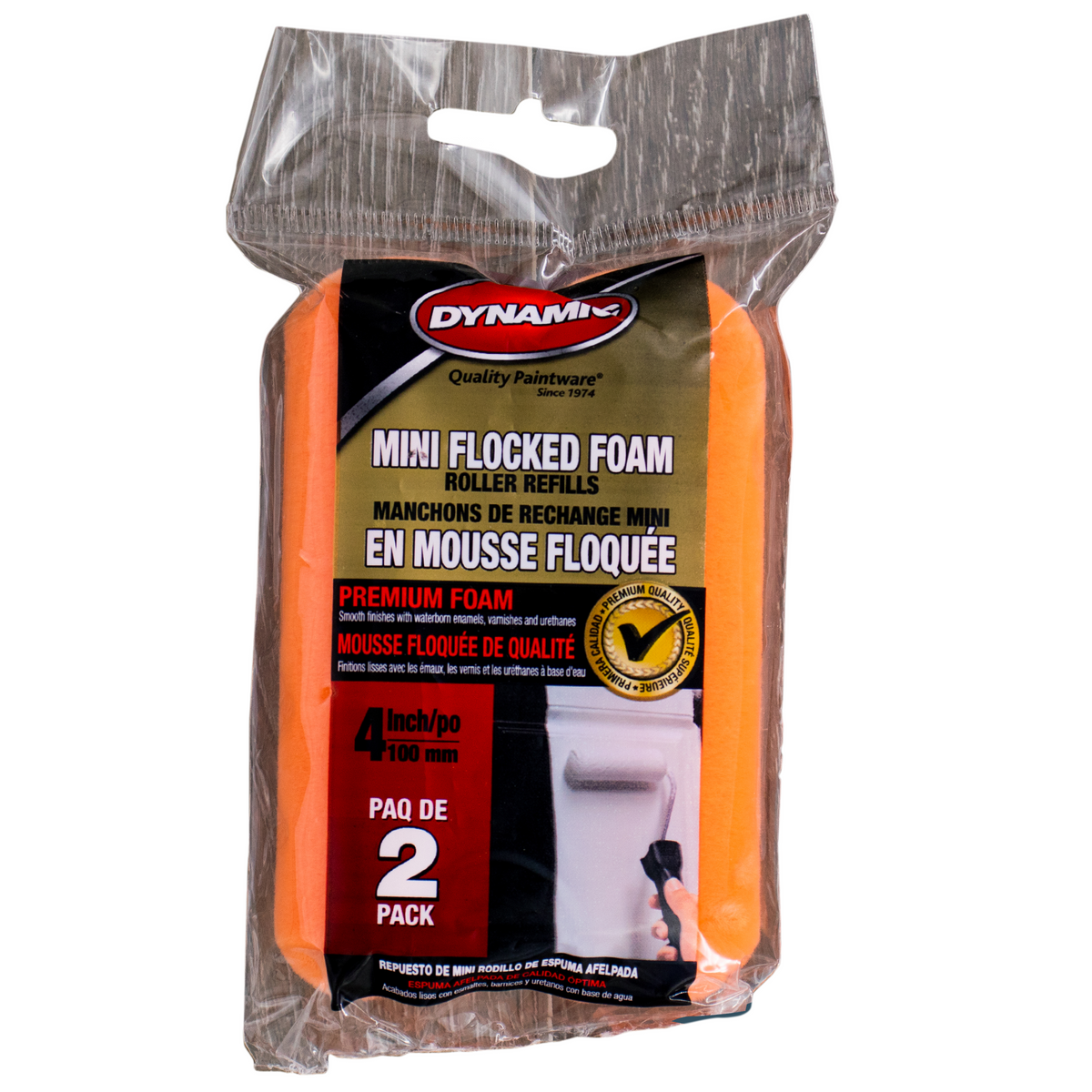 Whizz 54060 4 Black Foam Roller 2pk