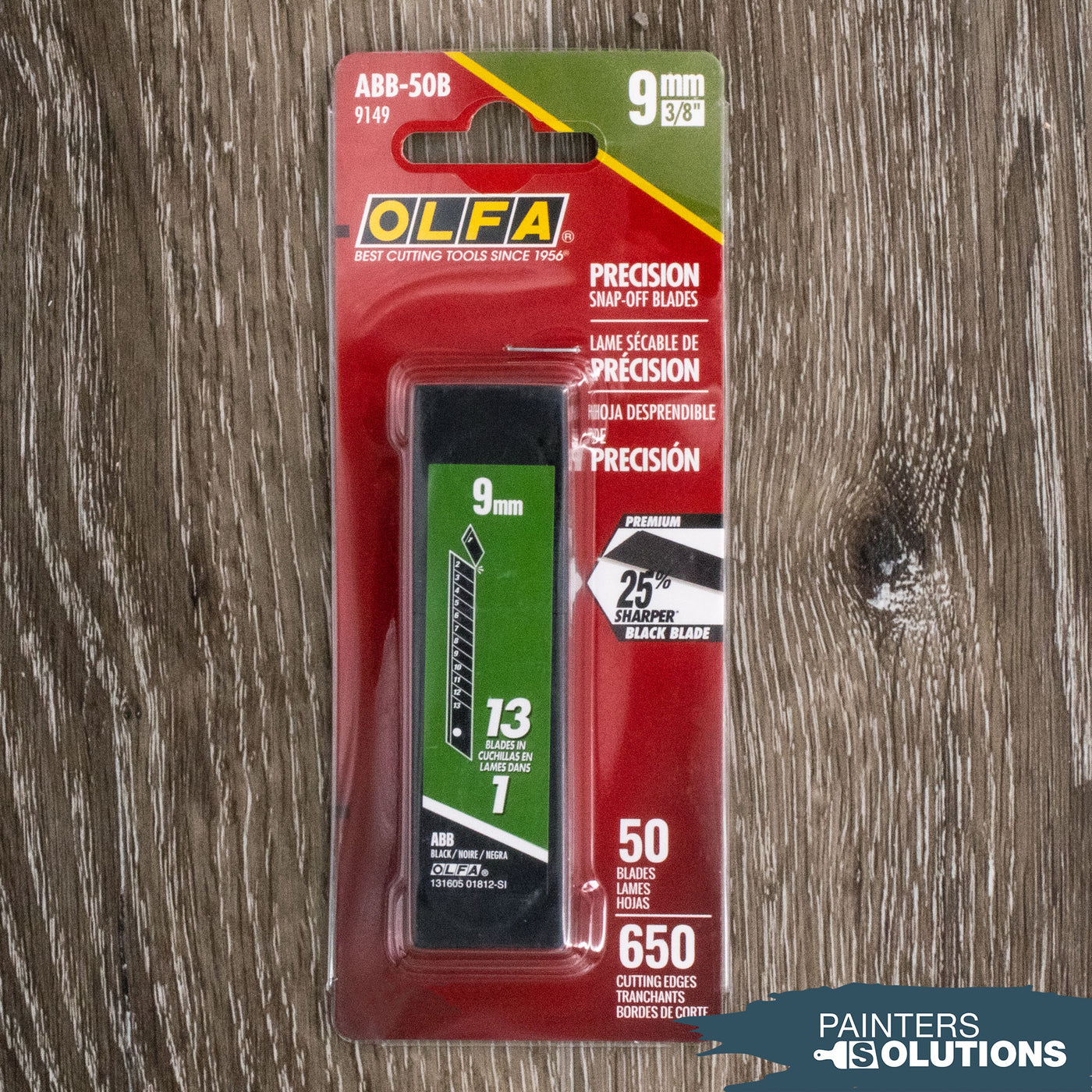 Olfa 9149 ABB-50B 9mm 13Pt Ultrasharp Black Snap Off Blade 50Pk ...